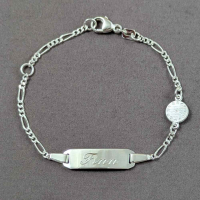 Baby-Armband-Taufuhr-Weißgold